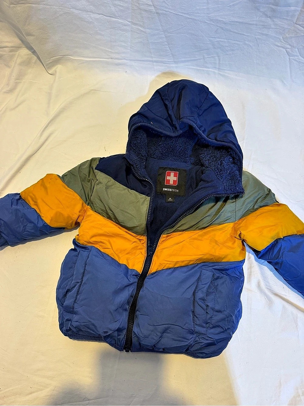 Swiss Tech Kids Color Block Puffer Jacket